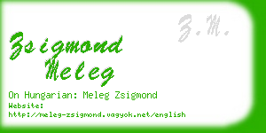 zsigmond meleg business card